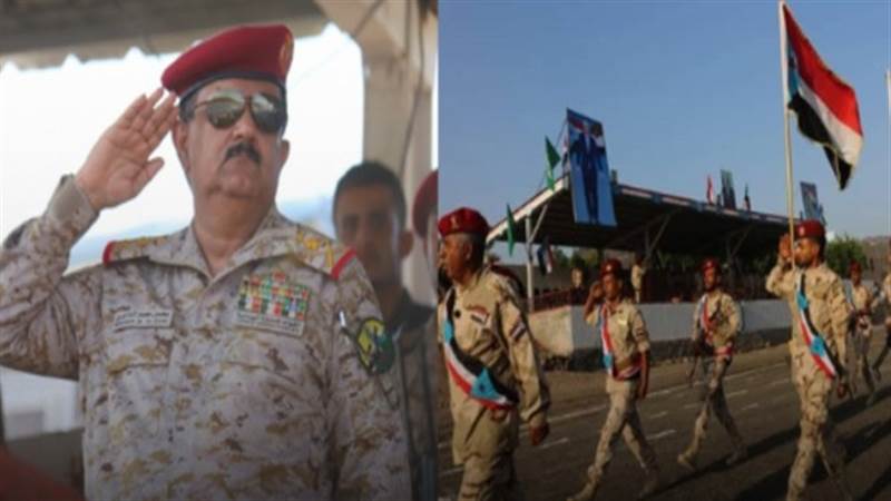 تحية عسكرية لعلم الانفصال ..وزير الدفاع  وتطبيع الانفصال داخل التشكيلات العسكرية