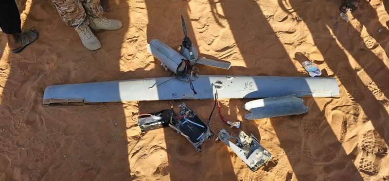 دفاعات الجيش الوطني تسقط طائرة استطلاع حوثية شرق الجوف