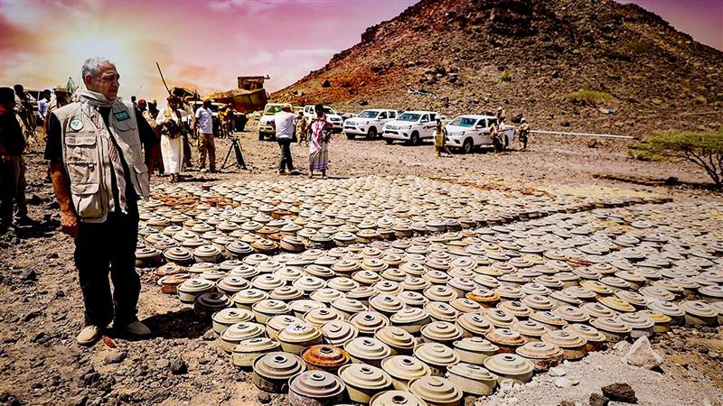 «مسام»: نزع أكثر من 3,400 لغم وذخيرة خلال ديسمبر وتطهير أكثر من 1.4 مليون متر مربع في اليمن