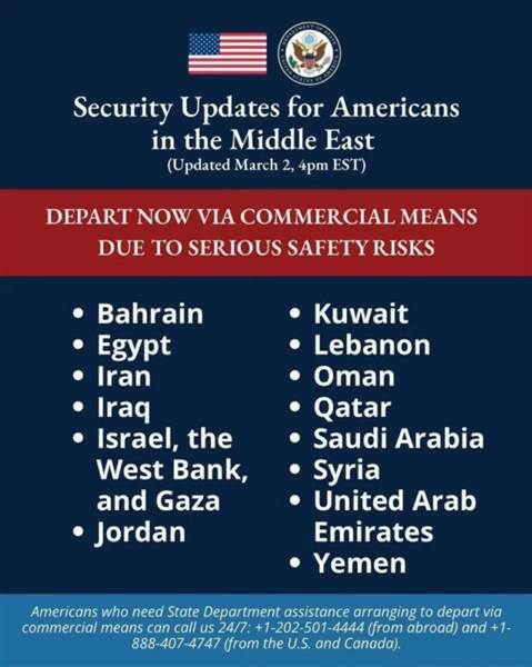 Urgent Alert from Washington: U.S. Urges Citizens to Leave Over 14 Middle Eastern Countries Immediately