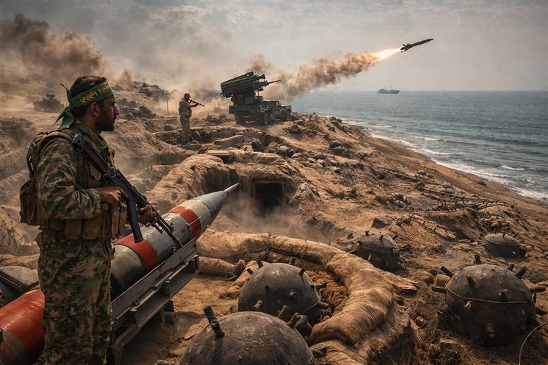 الحوثيون يحوّلون سواحل الحديدة إلى جبهة نار..خنادق بطول 40 كم وبطاريات صواريخ وتحصينات ضخمة وصواريخ وألغام تهدد البحر الأحمر