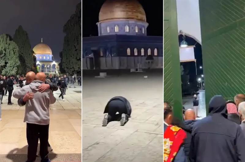 دموع وسجدات شكر في الأقصى.. الفلسطينيون يستعيدون نبض المسجد بعد 40 يوماً من الإغلاق