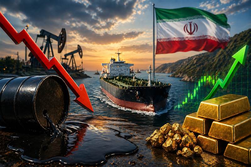 هبوط حاد في أسعار النفط بعد فتح مضيق هرمز.. الذهب يرتفع والدولار يتراجع
