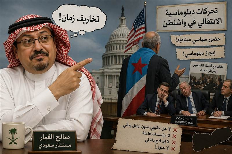 مستشار سعودي ينتقد تحركات الانتقالي في واشنطن: “تهويل إعلامي لا يغيّر واقع الأزمة”