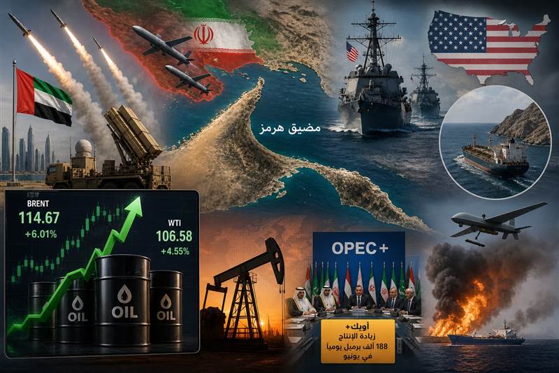 النفط يقفز 6% مع تصاعد التوتر في هرمز ودخول مدمرات أمريكية إلى الخليج