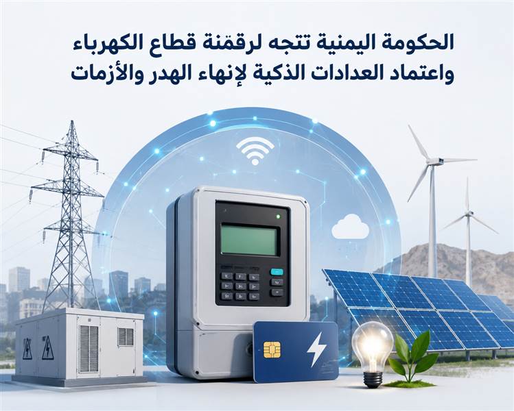 الحكومة اليمنية تتجه لرقمنة قطاع الكهرباء واعتماد العدادات الذكية لإنهاء الهدر والأزمات