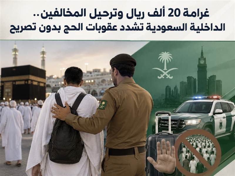 غرامة 20 ألف ريال وترحيل المخالفين.. الداخلية السعودية تشدد عقوبات الحج بدون تصريح