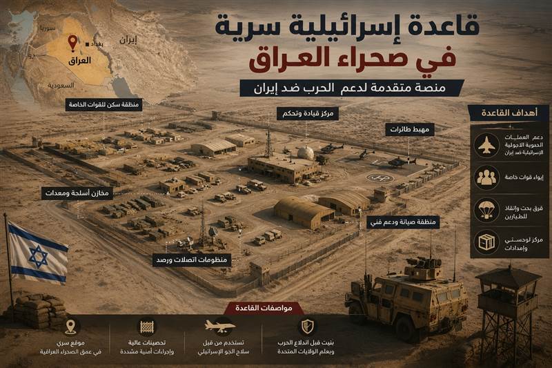 فضيحة من العيار الثقيل ...صحيفة أمريكية: "إسرائيل" أنشأت قاعدة عسكرية سرية في العراق فهل كانت الحكومة على علم ؟