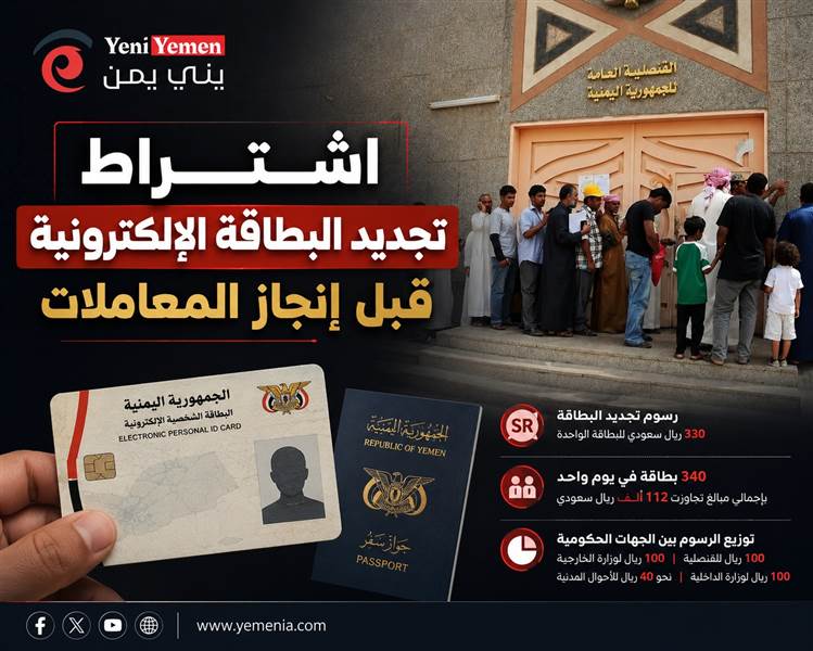 إجراءات جديدة في قنصلية اليمن بجدة تثير غضب المغتربين.. اشتراط تجديد البطاقة الإلكترونية قبل إنجاز المعاملات