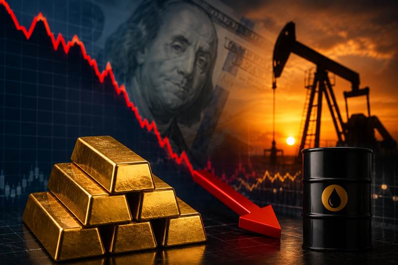 هبوط الذهب للأسبوع الثاني.. الدولار والنفط يضغطان والأسواق تترقب قرار الفائدة الأمريكية