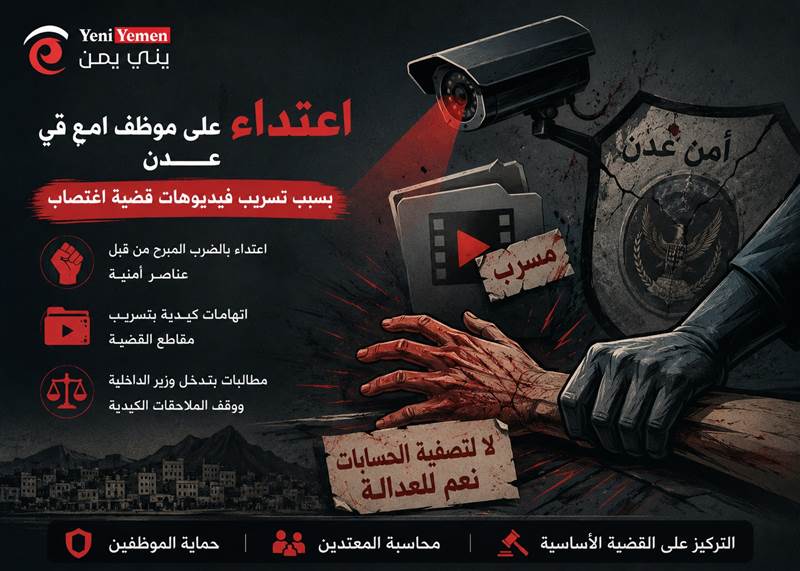 اتهامات بتعذيب موظف أمني في عدن بسبب تسريب فيديوهات قضية هزّت الرأي العام.. ومطالب عاجلة بتدخل وزير الداخلية