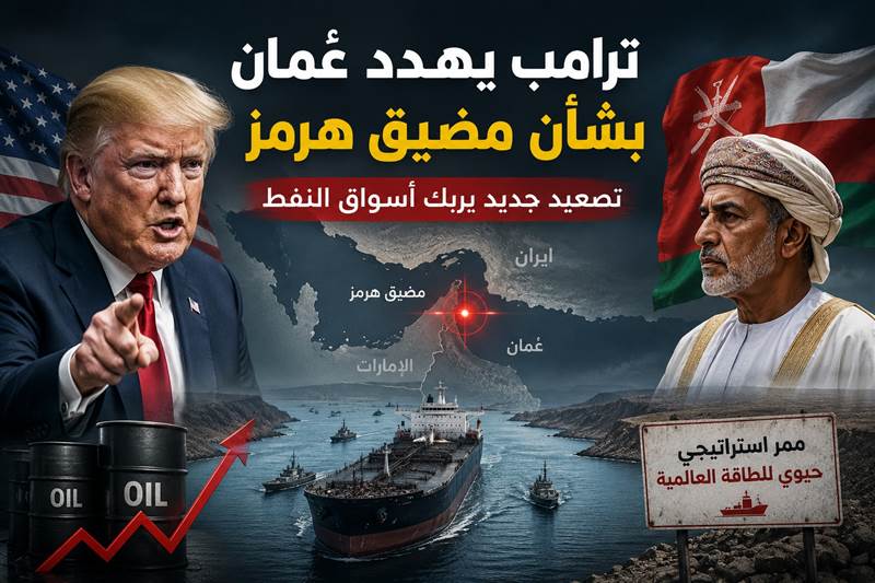 ترامب يهدد عُمان بشأن مضيق هرمز.. وتصعيد جديد يربك أسواق النفط
