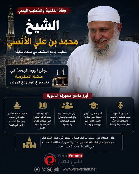 رحيل الداعية الشيخ محمد بن علي الآنسي.. صفحة مضيئة تُطوى من سجل الدعوة والإصلاح