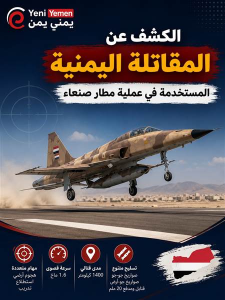 شاهد : معلومات جديدة تكشف مواصفات المقاتلة اليمنية المستخدمة في استهداف مدرج مطار صنعاء(فيديو)