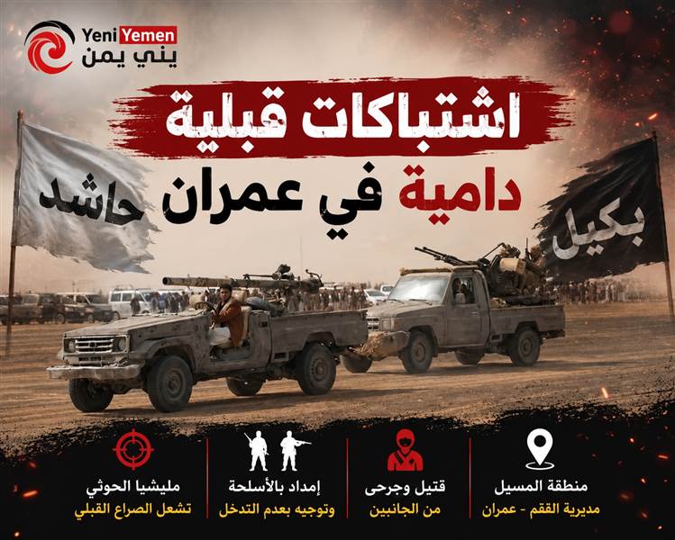 اشتباكات قبلية في عمران.. اتهامات للحوثيين بإشعال المواجهات بين حاشد وبكيل