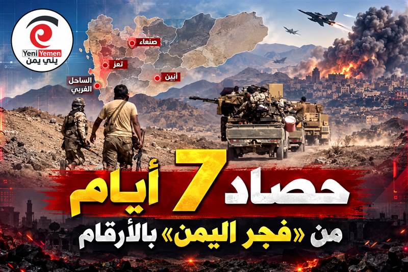 بالأرقام ...حصاد 7 أيام من «فجر اليمن».. غارات مكثفة وتقدم ميداني في تعز وتدمير مدرعات حوثية بالساحل الغربي